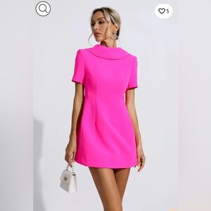 Pink Bow Mini Dress Size Small